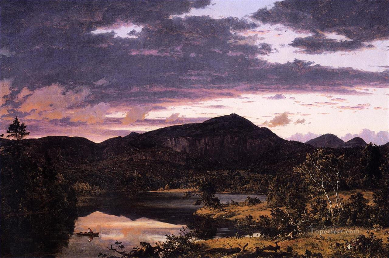 マウント・デザートの湖の風景 ハドソン川のフレデリック・エドウィン教会油絵